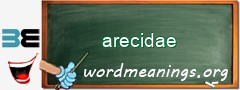 WordMeaning blackboard for arecidae